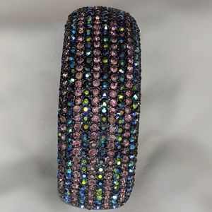 Costume bangle with rainbow crystals